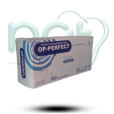 دستکش لاتکس اپی پرفکت بدون پودر   OP_PERFECT – جعبه 100 عددی